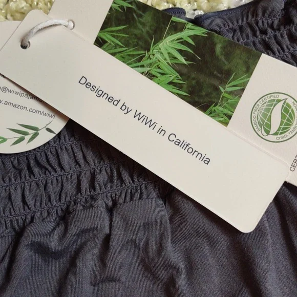 NWT WiWi Large Bamboo High Waist Grey Shorts - Picture 3 of 12